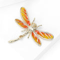 Long Tail Dragonfly Brooch in Four Gradient Enamel Colors view 4