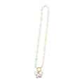 Colorful Round Bead Necklaces With Four Gold Tone Pendant Shapes view 5