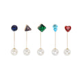 Gem And Pearl Bar Pin Brooch Set Decorative Lapel Pin view 7