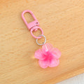Gradient Resin Flower Keychain With Color Matched Lobster Clasp view 3