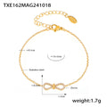 Zircon Infinity Necklace Bracelet Flower Station Set view 8