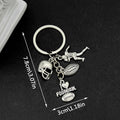 Silver Tone Soccer and Football Theme Keychains with Metal Hardware view 6