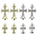 Metallic Cross Metal Charms for Jewelry and Craft Projects view 1