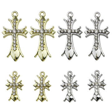 Metallic Cross Metal Charms for Jewelry and Craft Projects