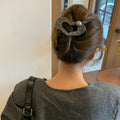 Rhinestone Hollow Heart Pearl Hair Claw Clip 2 Colors view 6
