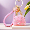 Jeweled Jelly Handbag Keychains in Seven Colors with Wrist Loop Options view 12
