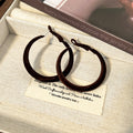Fuzzy Oversized Round Hoop Earrings in Three Colors view 8