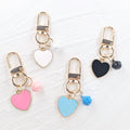 Enamel Heart Bell Keychains Gold Lobster Clasp 4 Colors view 2