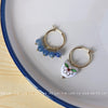 Bead Heart Hoops