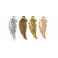 Detailed Feathered Wing Metal Charm in Four Finishes view 5