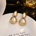 Polished Teardrop and Round Ball Statement Earrings view 7