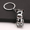 Bear Figure Keychain With Bow Tie in Four Color Finishes view 3