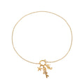 Gold Fish Seahorse Star Ocean Charm Necklace And Earrings view 5