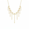 Gold Bar Fringe Chain Necklace Decorative Jewelry Decorative Jewelry view 5