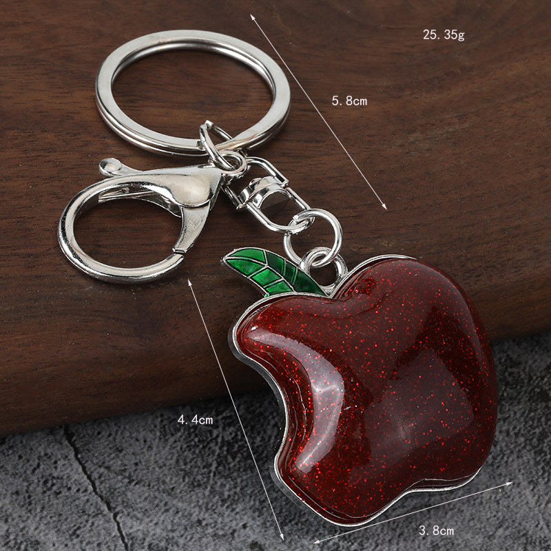 Apple Fruit Alloy Keychain Cute Gift Pendant for Boys Girls