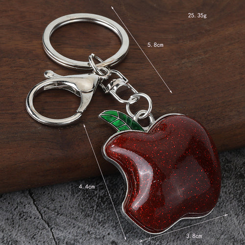 Apple Fruit Alloy Keychain Cute Gift Pendant for Boys Girls