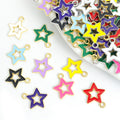 Colorful Open Star Jewelry Components For DIY Earrings And Bracelets Charms view 1