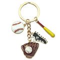 Four-Style Baseball Glove Shoe and Ball Enamel Keychain Collection view 5