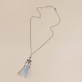 Silver Articulated Skeleton Pendant Necklace Mesh Skirt Style view 3