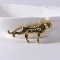 Walking Tiger Brooch With Polished Metal And Sculpted Decorative Details view 6