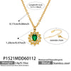 Green Sunflower Pendant