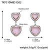 Pink Silver Earrings