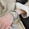Polished Metal Round Bangles Gold Silver Hinge Styles view 3