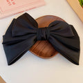 Oversized Layered Satin Bow Hair Clip In Black Pink Or Ivory view 6
