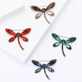 Glass Wing Dragonfly Brooch Decorative Lapel Pin For Jackets And Scarves view 1