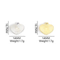 Open Heart Crystal Frame Metal Jewelry Charms, 2 Finishes view 2