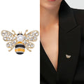 Crystal Bee Brooch with Pearl Body in Two Colorways view 2