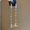Long Crystal Drop Earrings with Graduated Teardrop Strands view 4