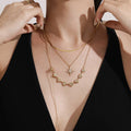 Gold Silver Heart Slider And Star Pendant Necklaces Zircon view 2