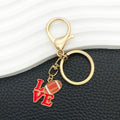 Football Helmet Baseball and Badminton Sport Keychains view 2