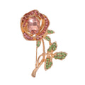 Rose Crystal Two Designs Metal Brooch Pin 4.5 x 5.5 cm view 6