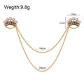 Gold Tone Eye Crystal Pearl Look Four Designs Metal Brooch Pin view 2