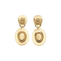 Sculpted Ring Drop Earrings in Polished Statement Design view 5