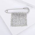 Rhinestone Fringe Safety Pin Brooch Decorative Metal Pin For Jackets And Lapels view 5