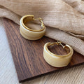 Chunky Resin Hoop Earrings in Ivory and Tortoiseshell Pink view 2