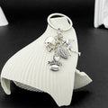 Four Sport Ball and Gear Charm Keychains with Metal Hardware view 8