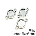 Double Loop Round Cabochon Connectors in Four Options view 6