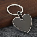 Blank Gray Face Metal Keychains in Six Visible Shapes view 7