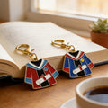 Red Blue Graduation Gown Diploma Enamel Lobster Clasp view 4