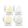 Sun and Moon Rabbit Enamel Alloy Charm Pendants for Jewelry Making view 5