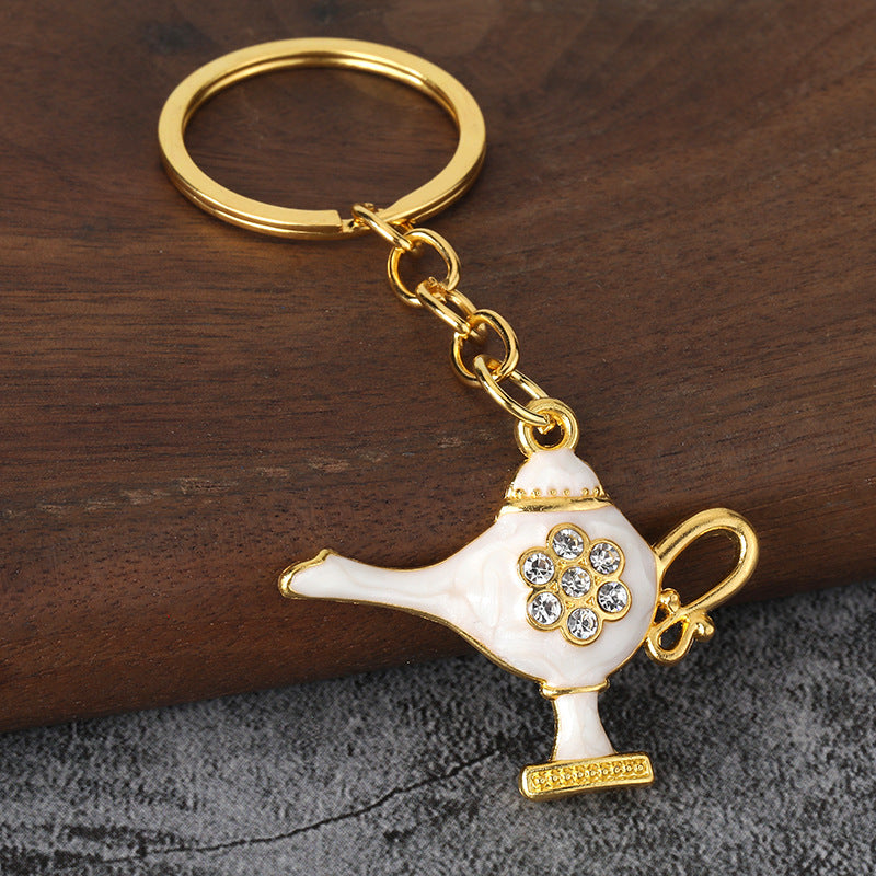 Colorful Magic Lamp Metal Keychain for Bag Charm and Travel Souvenir