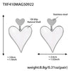 Steel Heart Earrings