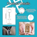 Silver Tone Outline Cross Keychain With Organza Bag And Tag Option view 4