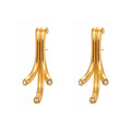 Crystal Branch Stud Earrings in Gold and Silver Tone view 5