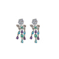 Multicolor Floral Crystal Pendant Necklace For Women view 5
