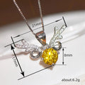 Antler Pendant Necklace With Round Center Stone With Polished Clear Stone Detail view 4